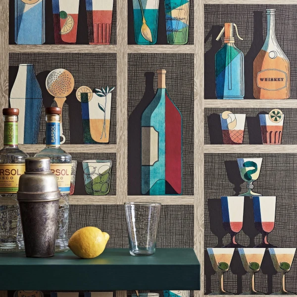Tapeta Cole&Son Fornasetti Senza Tempo Cocktails | 114/23043