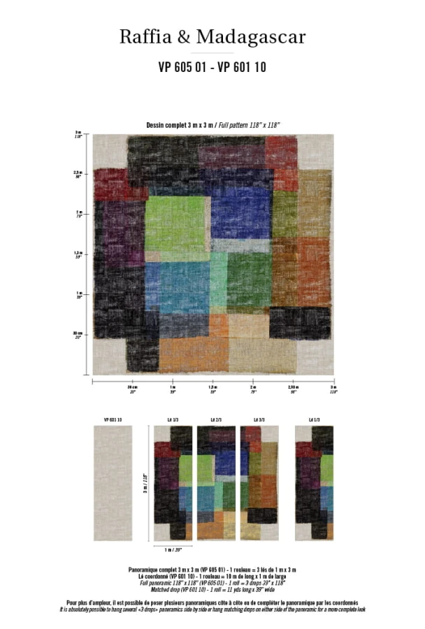 Tapeta Elitis Raffia & Madagascar Untitled | VP 605 01 PANEL 3 x 3m