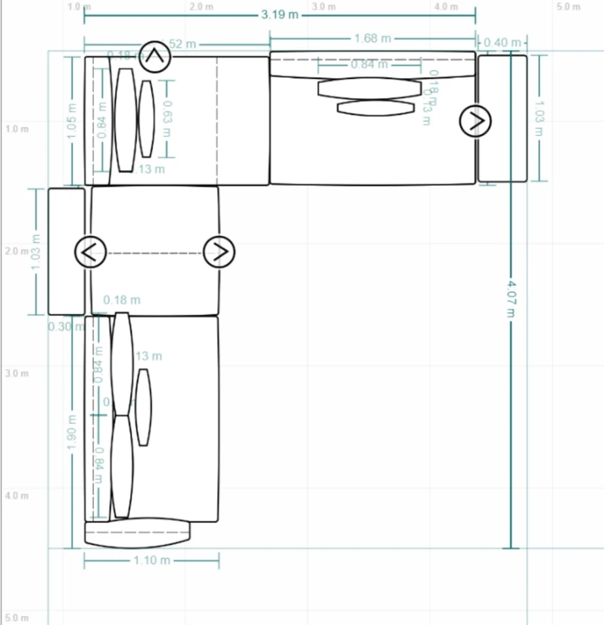 Sofa Rolf Benz NUVOLA | 4 elementy | WERSJA 5