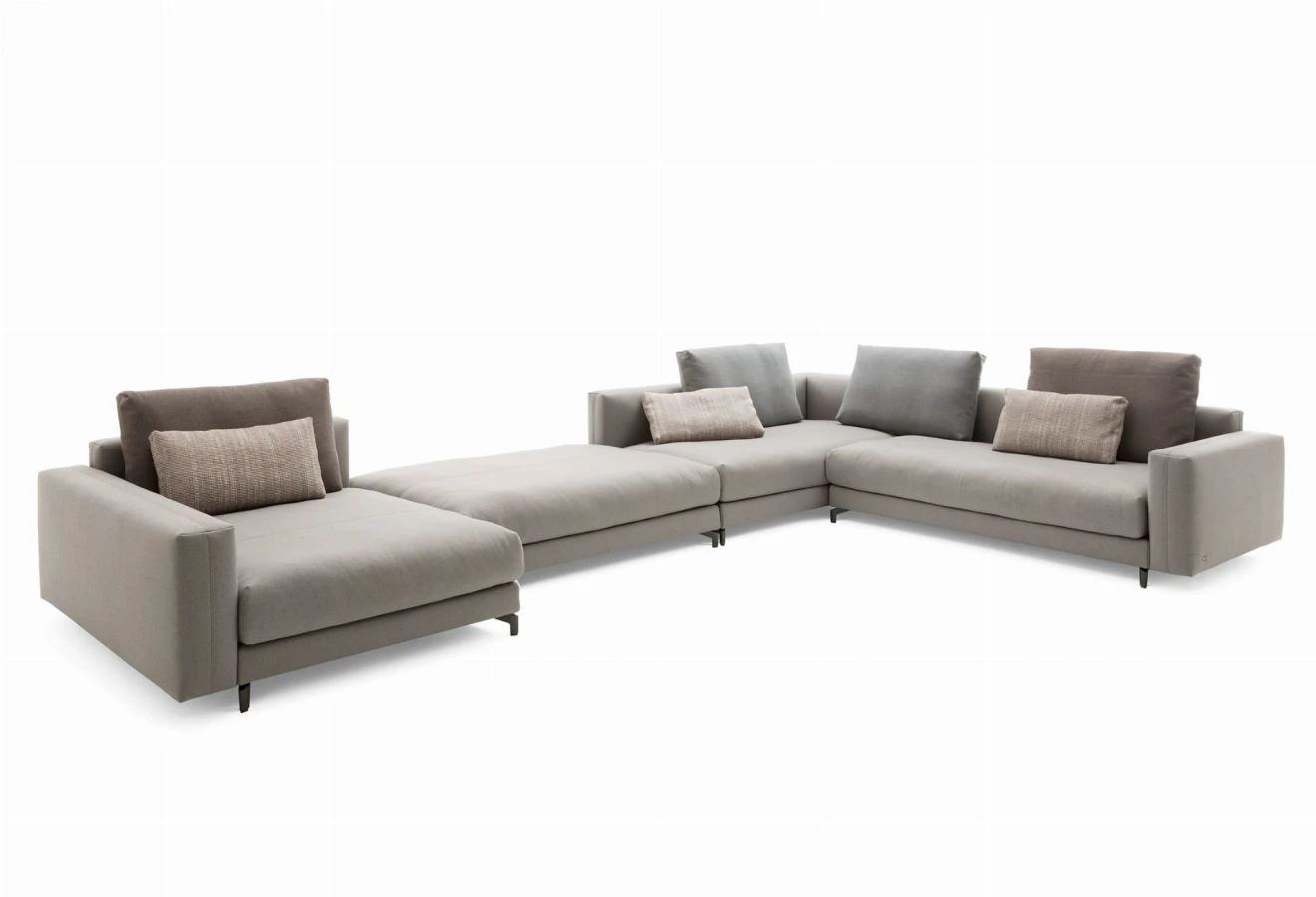 Sofa Rolf Benz NUVOLA | 4 elementy | narożnik z pufą XL 464 x 280 cm