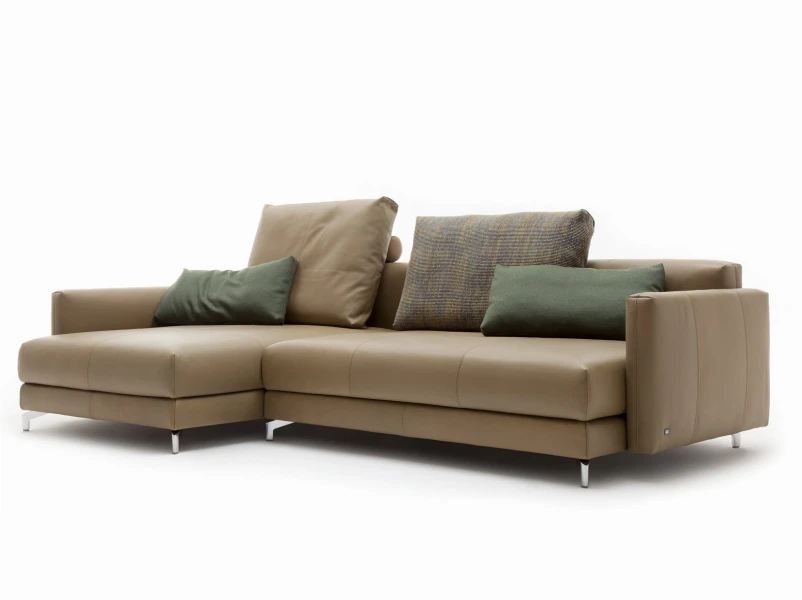 Sofa Rolf Benz NUVOLA | z szezlongiem 280 x 152 cm | skóra naturalna