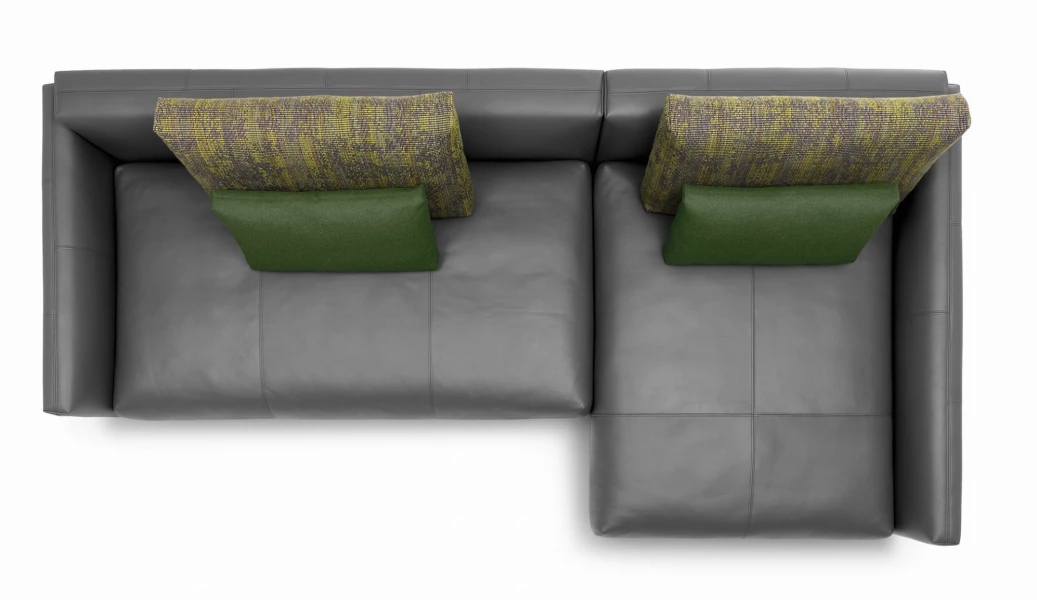 Sofa Rolf Benz NUVOLA   | z szezlongiem 301 x 152 cm | skóra naturalna