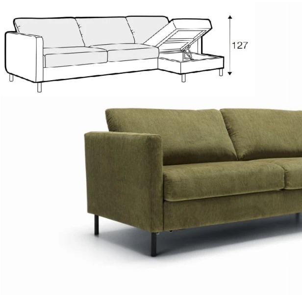 Sofa Sits Felix | rozkładana z pojemnikiem