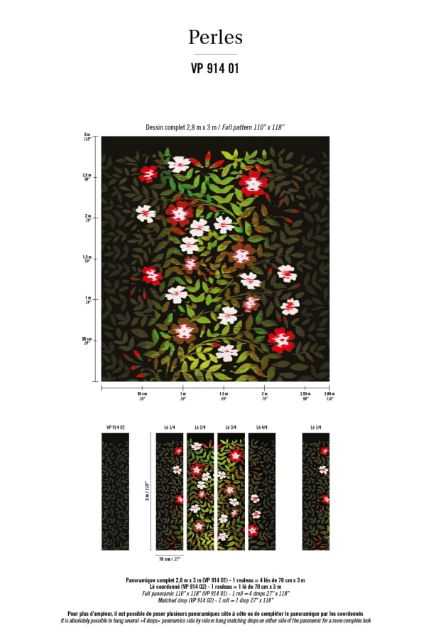 Tapeta Elitis Perles Nouvel Eden | VP 914 01 PANEL 2,8 x 3m