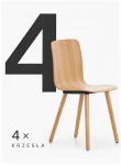 Komplet 4 sztuk | Krzesło Vitra Hal Ply Wood 