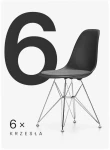 Zestaw krzeseł Vitra Eames Plastic Chair DSR | tapicerowane siedzisko  (1)