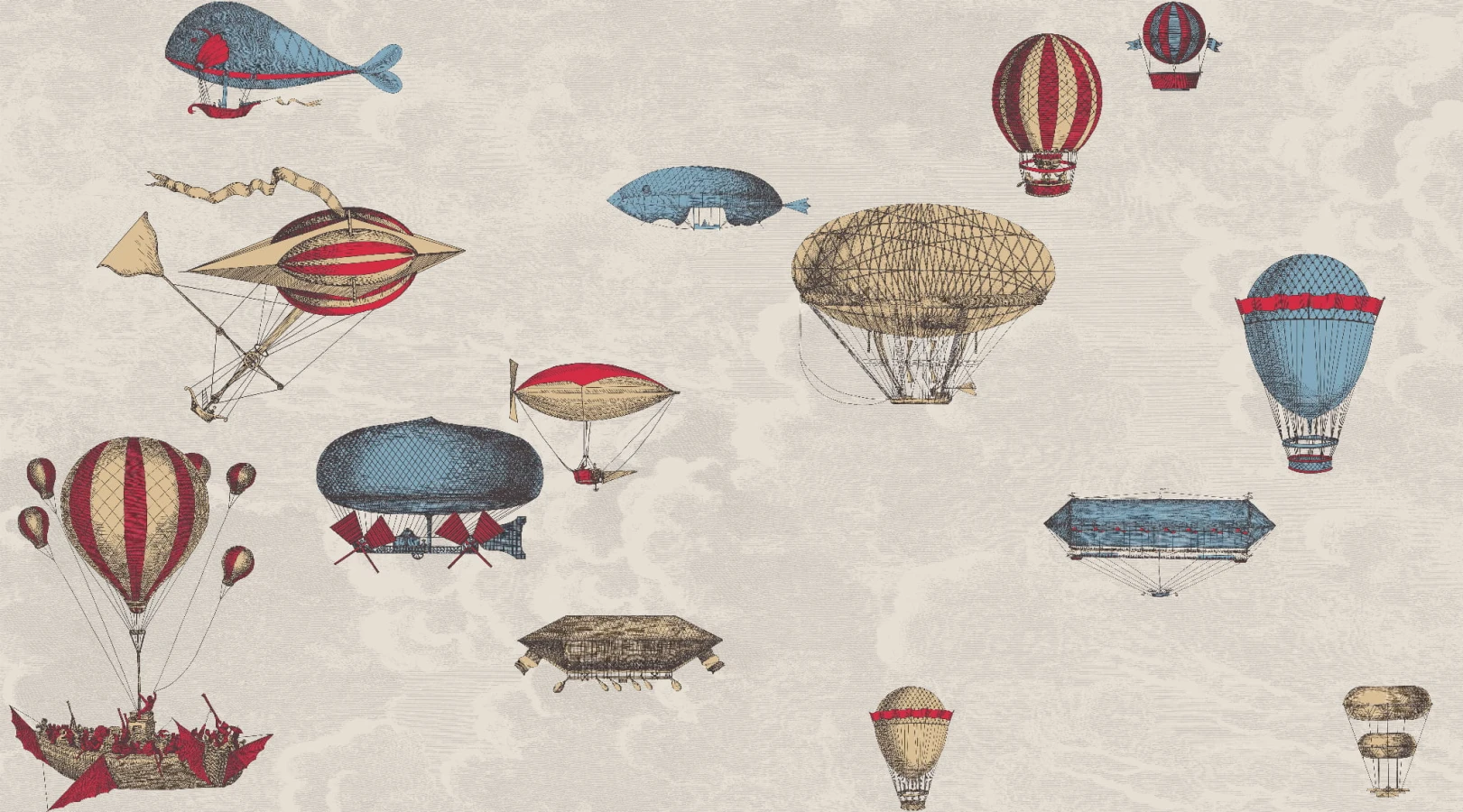 Tapeta Cole&Son Fornasetti Senza Tempo Macchine Volanti | 114/10020