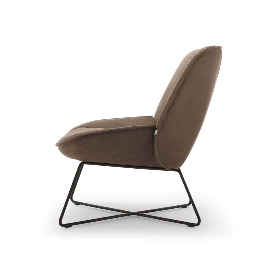 Fotel Rolf Benz 383 w skórze naturalnej nubuk