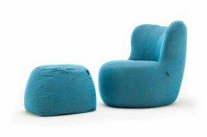 Fotel freistil 173 Rolf Benz  z podnóżkiem