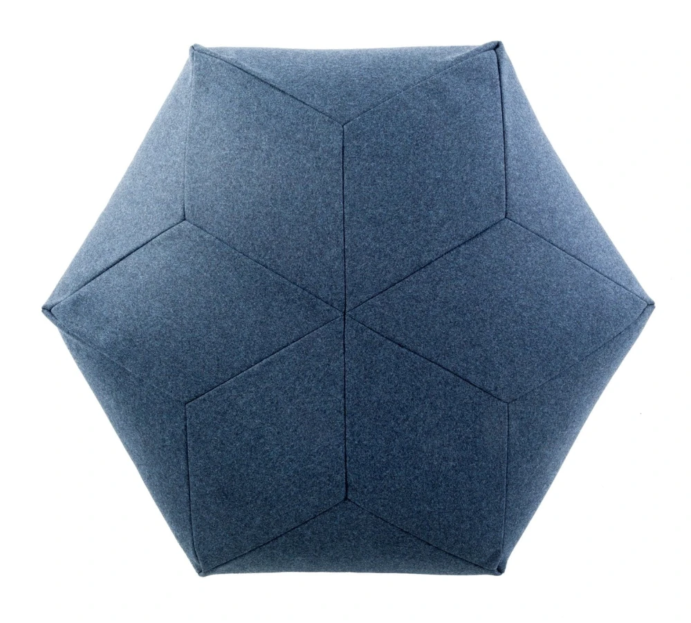 Pufa freistil 179 Rolf Benz | Wełna Divina 7406 ocean blue dark