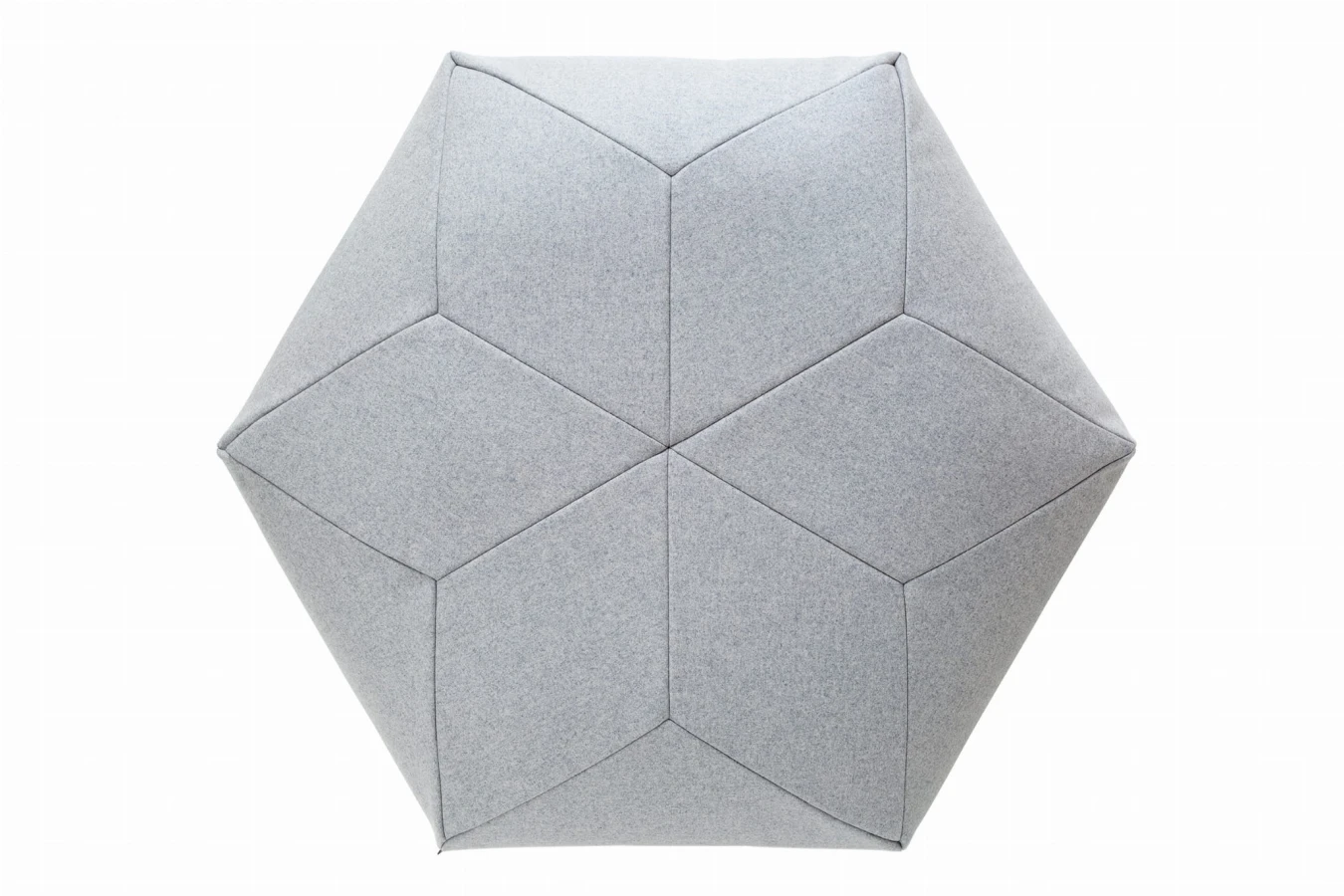 Pufa freistil 179 Rolf Benz | Wełna Divina 7405 silver grey