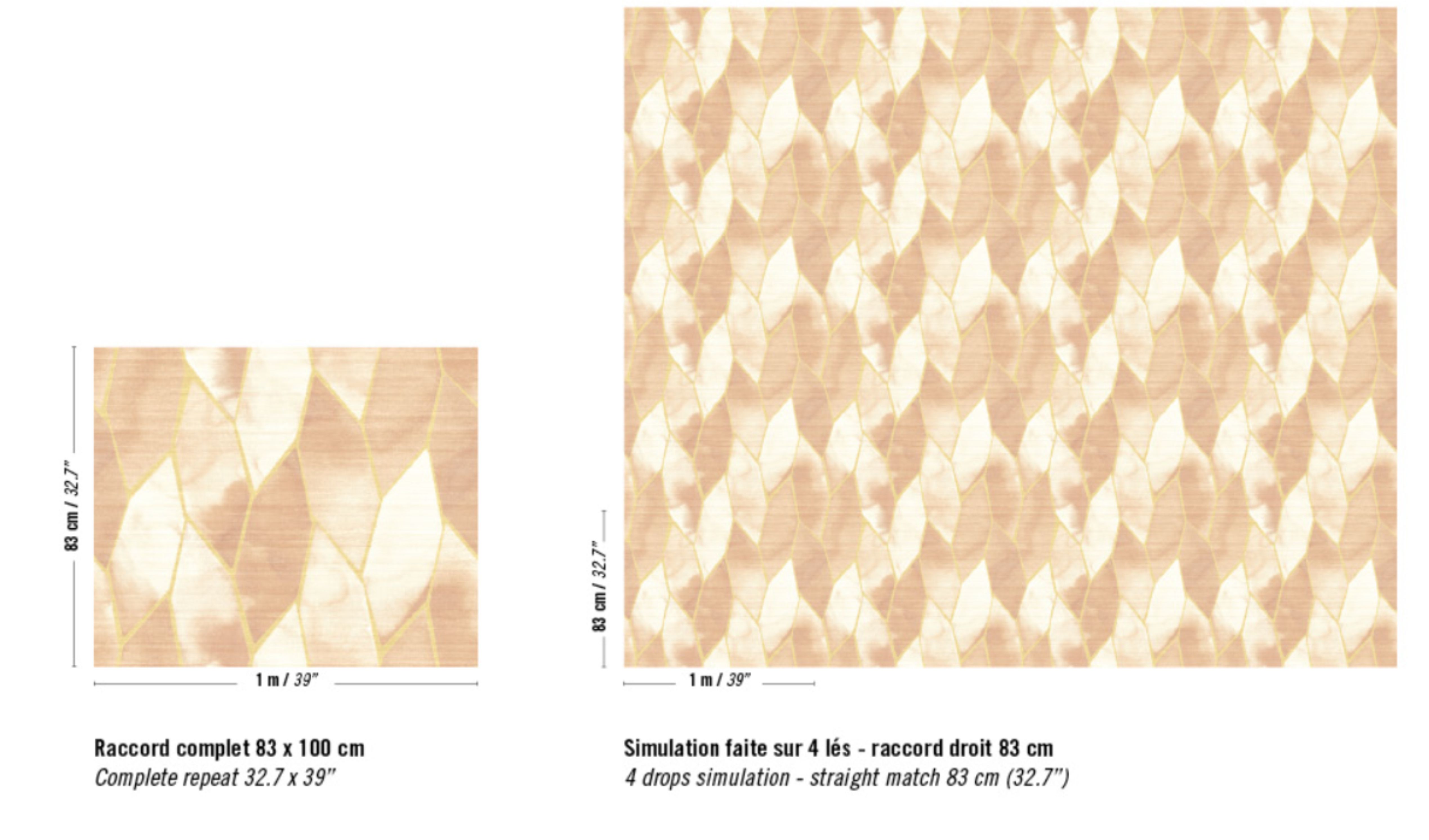 Układ wzoru tapety ELITIS SOIE CHANGEANTE YUZEN | VP 932 10