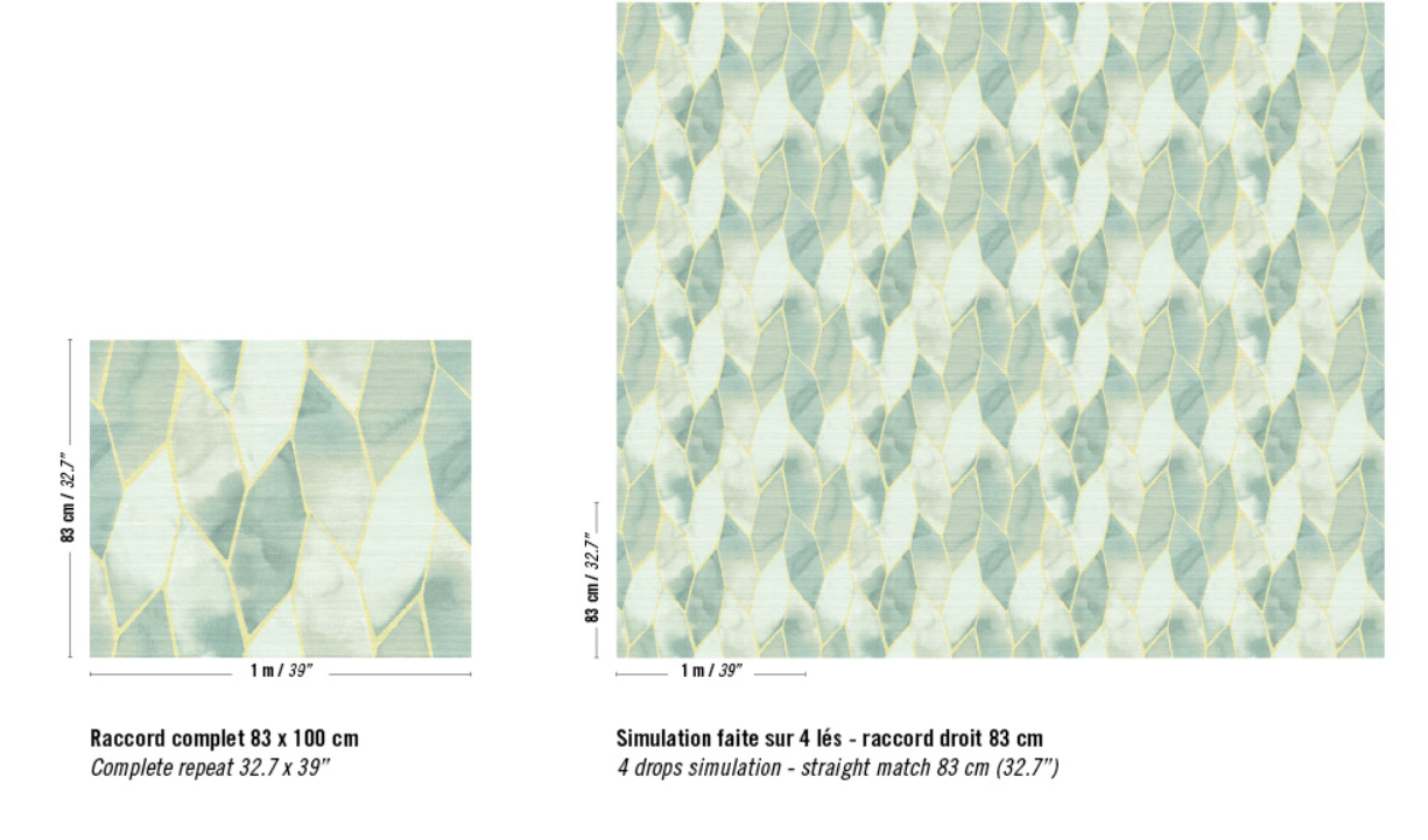 Układ wzoru tapety ELITIS SOIE CHANGEANTE YUZEN | VP 932 40