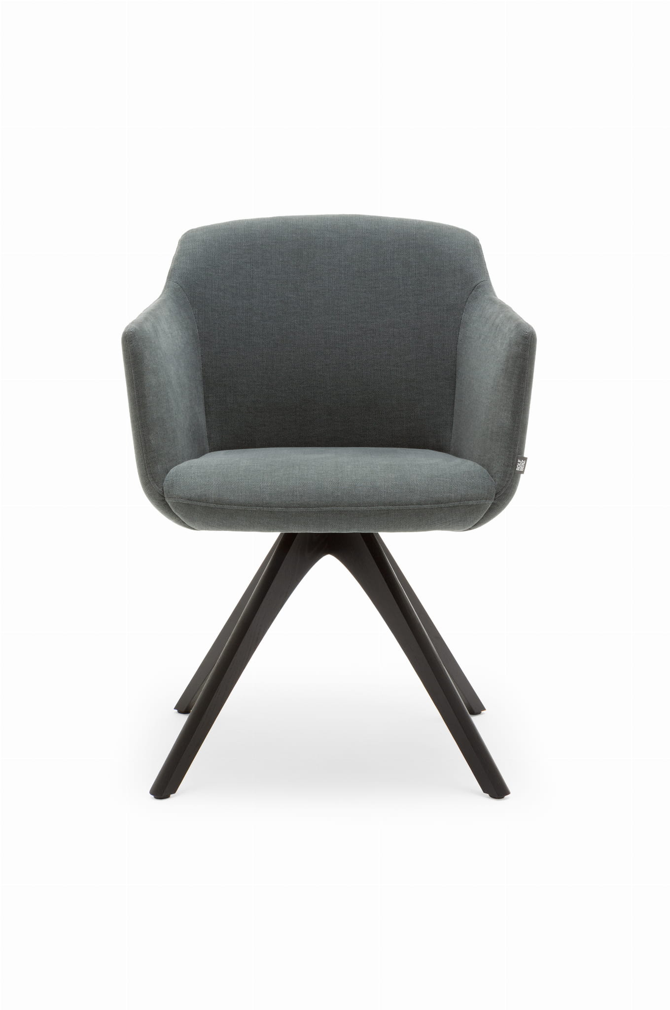 Krzesło kubełek Rolf Benz 640 na nodze dębowej barwionej na czarno - opcjonalnie obrotowe