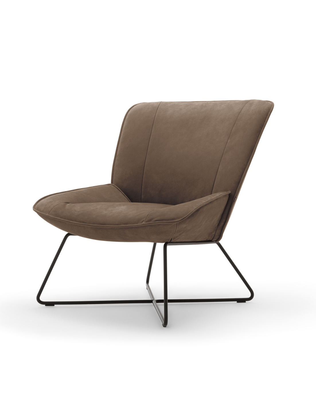 Fotel Rolf Benz 383 w skórze naturalnej nubuk