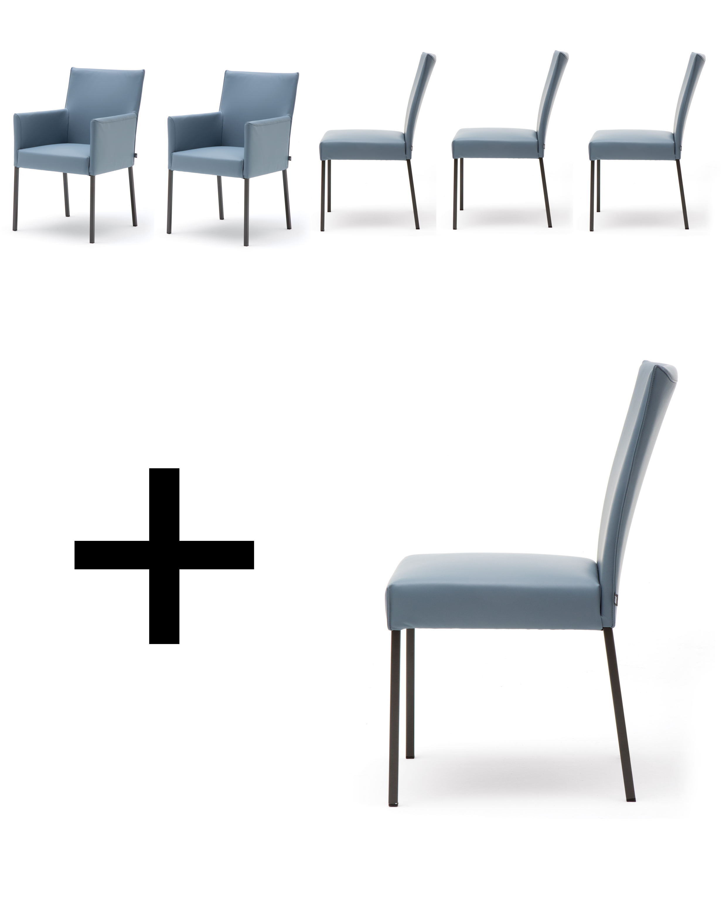 Krzesło Rolf Benz 652 z podłokietnikami i bez podłokietników